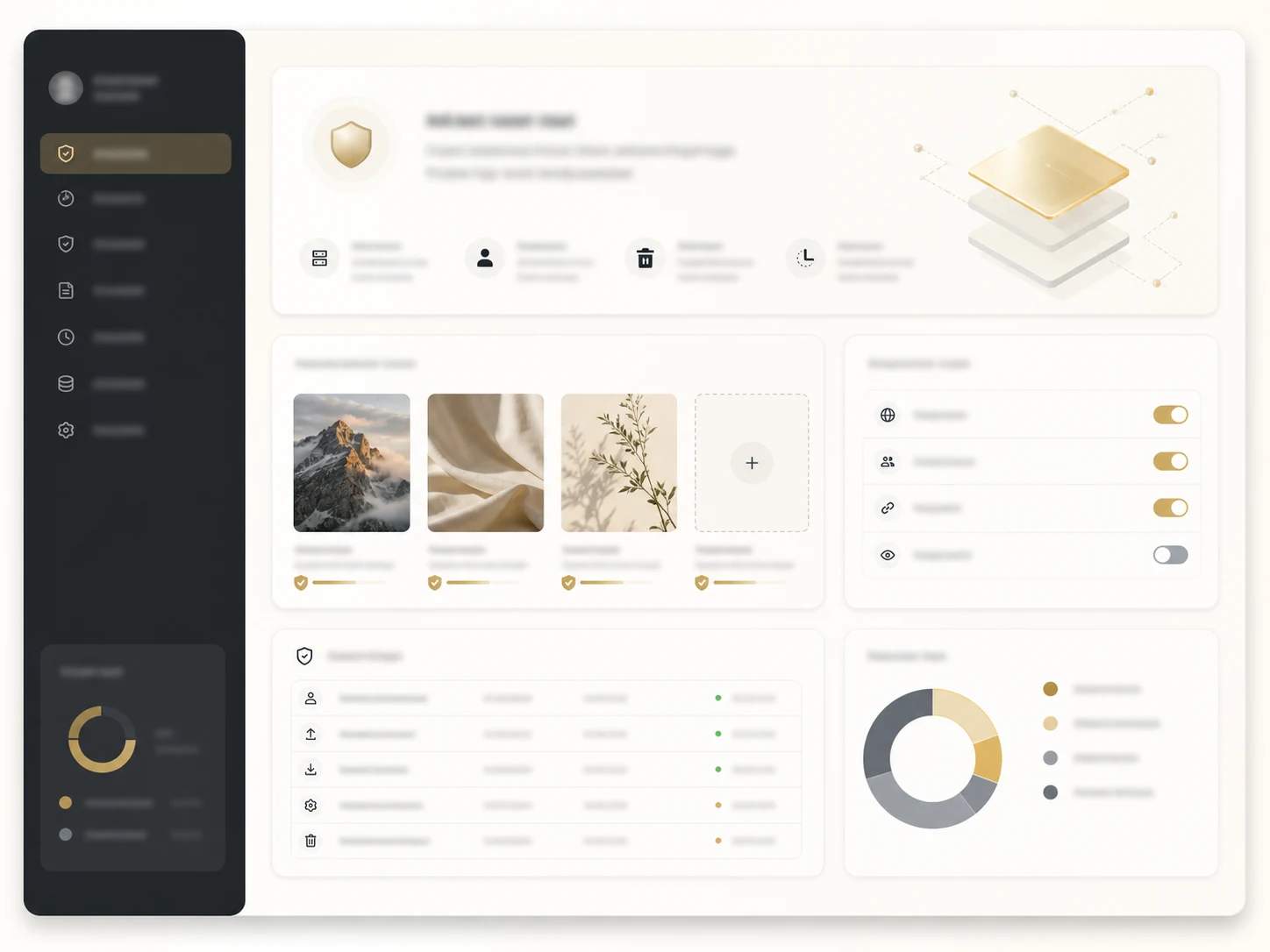 DreamSeed Pro privacy page showing account data, uploaded references, and secure generation handling.